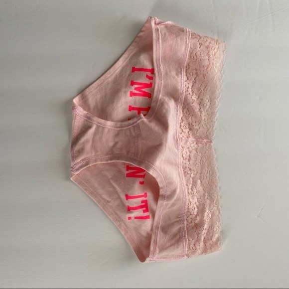 Victoria's Secret PINK extra low rise hipster light pink lace band Small - Picture 7 of 8